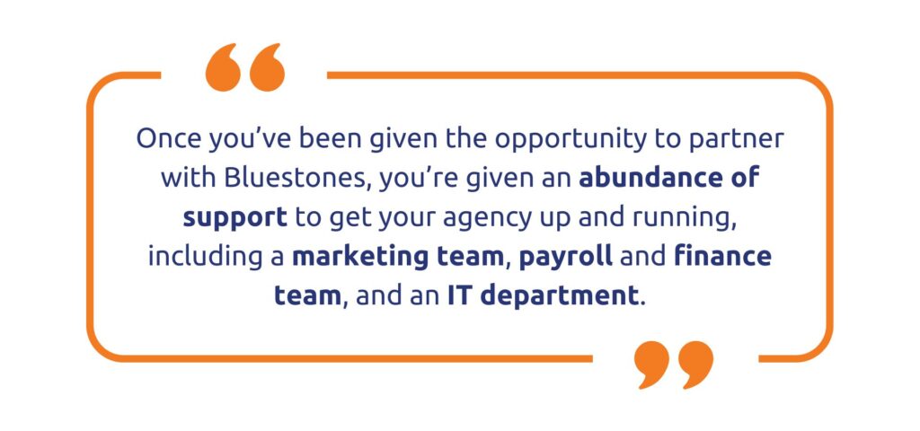 Support when partnering with Bluestones Group